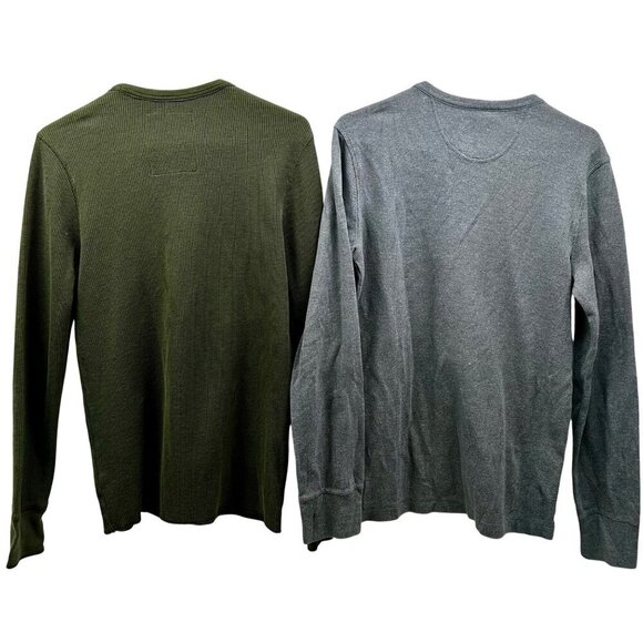 Bundle Of 2 Thermal Henley Waffle Knit Long Sleeves By Goodfellow & Co & Urban S - Picture 5 of 5